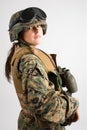 Beautiful army girl. Royalty Free Stock Photo