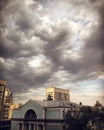 Beautiful array of clouds over the Ukrainian Capital - Kyiv or Kiev