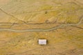 Beautiful art background aerial top view details of the surface and pattern of the ground in the dam while water in dry with Royalty Free Stock Photo