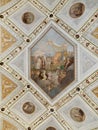 Beautiful art inside Museum Correr in Venice - ornamental ceiling