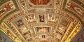 Beautiful art, sculptures and paintings inside the Vatican museums in Rome Royalty Free Stock Photo