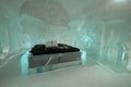 Art Suite, individually themed and hand carved by an artist in the Ice Hotel 365 in Jukkasjarvi in Sweden