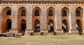 Islamic ancient Indian architecture hindola mahal, mandu, madhya pradesh India Royalty Free Stock Photo