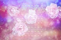 Beautiful artistic background with pink roses Royalty Free Stock Photo