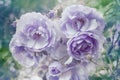 Beautiful artistic background with violet roses