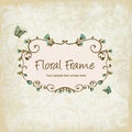 Floral frame illustration with Butterly