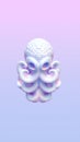 Elegant white octopus art on a gradient background Royalty Free Stock Photo