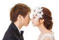 Beautiful asian bride and groom Royalty Free Stock Photo