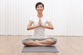 Beautiful Asian Chinese Woman In Yoga Position Royalty Free Stock Photo