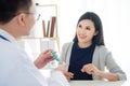 Patient listening doctor explain medication Royalty Free Stock Photo