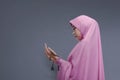 Beautiful asian muslim woman with hijab praying to god Royalty Free Stock Photo