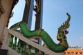 Dragon decoration in a buddhist temple on samui island in thailand