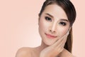 Beautiful Asian woman cares for the skin face Beautiful Spa Royalty Free Stock Photo