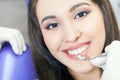 Beautiful asian woman smile with healthy teeth whitening Royalty Free Stock Photo