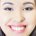 Beautiful asian woman smile with healthy teeth whitening Royalty Free Stock Photo