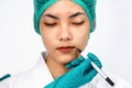 Asian women to facial surgery of their faces Royalty Free Stock Photo