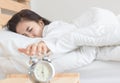 Beautiful Asian women wake up Royalty Free Stock Photo