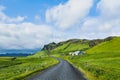 Beautiful asphalt road in green valley, travel concept