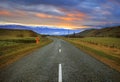 Beautiful asphalt road and land scape rural country farm south i Royalty Free Stock Photo