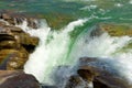 Beautiful athabaska falls at jasper national park Royalty Free Stock Photo