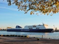 DFDS ATHENA SEAWAYS ship in Klaipeda town port, Lithuania