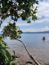 the beautiful atmosphere of Lake Matano in the East Luwu Regency, South Sulawesi