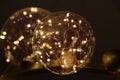 Beautiful atmospheric Illuminations with LED lighting inside the glass of a light bulb Royalty Free Stock Photo
