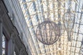 Beautiful classic atrium, roof made of glass