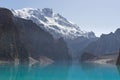 Beautiful Attabad lake in Hunza valley, Gilgit Baltistan in Pakistan Royalty Free Stock Photo