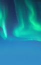 Beautiful aurora with a combination of green and blue in the sky