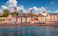 Beautiful autumn cityscape of Lucerne with Reuss river. Wonderful morning view of Switzerland, Royalty Free Stock Photo