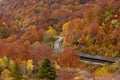 Beautiful Autumn colour season at Hachimantai area.