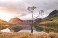 Beautiful Autumn Fall landscape image of Lake Buttermere in Lake