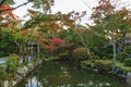 Beautiful autumn garden in Kiyomizu-dera temple at Kyoto Royalty Free Stock Photo