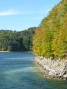 Beautiful autumn on the lake. Solina. Bieszczady