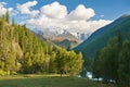 Beautiful autumn landscape, Altai mountains Russia. Royalty Free Stock Photo