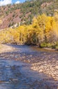 Autumn Landscape on the Delores River Colorado Royalty Free Stock Photo