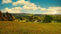 Beautiful autumn landscape. Colourful nature in autumn time. Highlands - Blatiny - Czech Republic