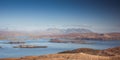 Beautiful autumn landscape on Isle of Skye with Atlantic Ocean, Cuillin Hills, Harlosh Peninsula, Loch Bracadale - view from the Royalty Free Stock Photo