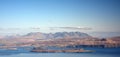 Beautiful autumn landscape on Isle of Skye with Atlantic Ocean, Cuillin Hills, Harlosh Peninsula, Loch Bracadale - view from the Royalty Free Stock Photo