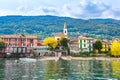 Beautiful autumn landscape of the Isola Pescatori, Italy