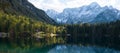 Beautiful autumn landscape in Italy - lago di fusine