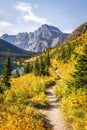 Beautiful Autumn landscape with Lake Josephine in Montana