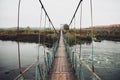 Long suspension bridge