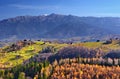 Romania Autumn Landscape in Traditional Village Royalty Free Stock Photo