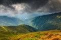 Beautiful autumn landscape in the mountains.