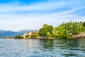 Beautiful autumn landscape of the Isola Pescatori, Italy