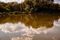 Beautiful Autumn Landscape. Reflection Of The Trees And Sky In The Lake . Royalty Free Stock Photo