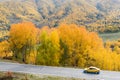 Beautiful autumn landscape and road Royalty Free Stock Photo