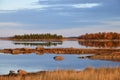 Sunset on the White Sea in Karelia, Russia